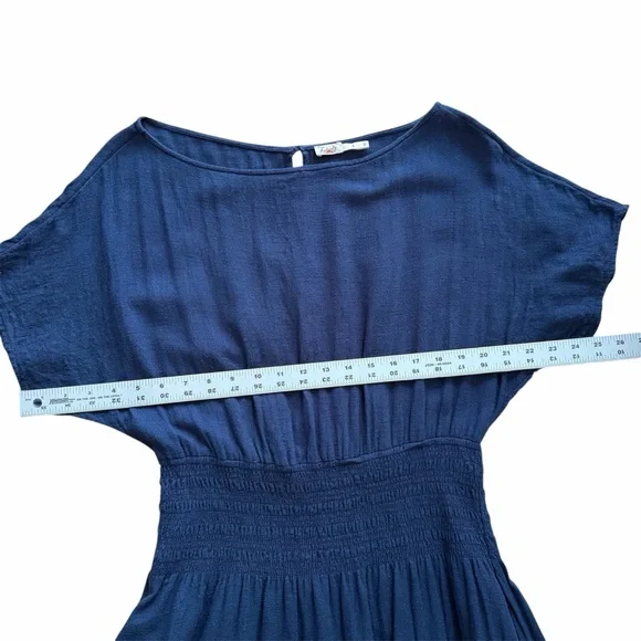 FAHERTY Coast To Coast Midi Dress in Navy - Excellent Pre-Owned Condition, Large - Picture 12 of 16